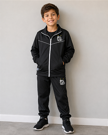 Conjunto Agasalho Santos Infantil Jaqueta e Calça