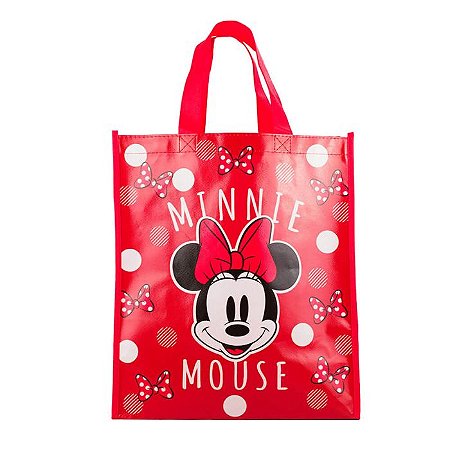 Sacola de Feira Reutilizável Vermelho Minnie 39x35cm Disney