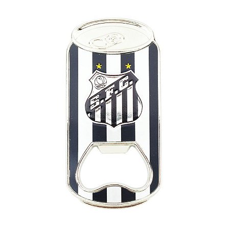 Abridor de Garrafas Formato de Lata Com Ímã Santos 8.5x4cm