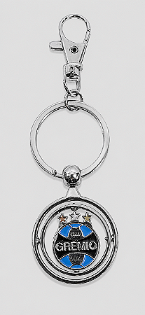 Chaveiro Grêmio Em Metal Giratório Com Ganhco Oficial