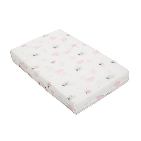 Travesseiro Bebê Espuma Com Furos Casinha 36x22Cm Papi