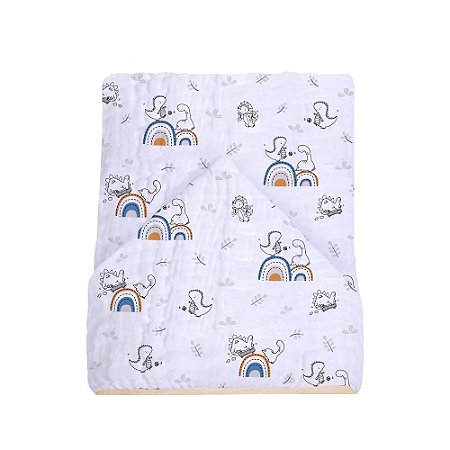 Toalhão De Banho Bebê Soft Premium Dino Papi
