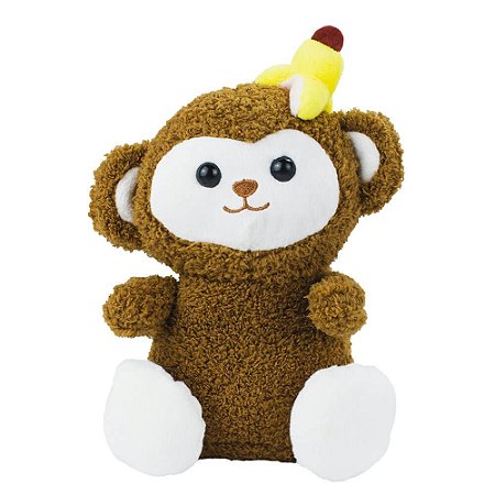 Macaco Sentado Banana 22cm - Pelúcia