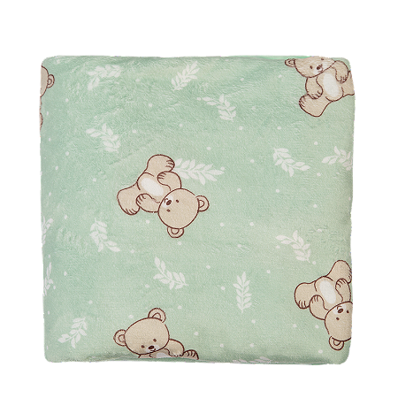 Cobertor De Microfibra Bebê Estampado Ursinho Papi