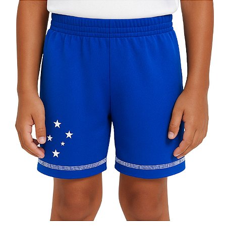 Bermuda Shorts Cruzeiro Infantil Azul Taça Oficial