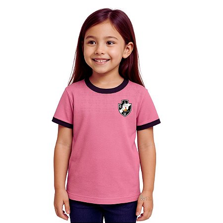 Camisa Vasco Infantil Troféu Rosa Oficial