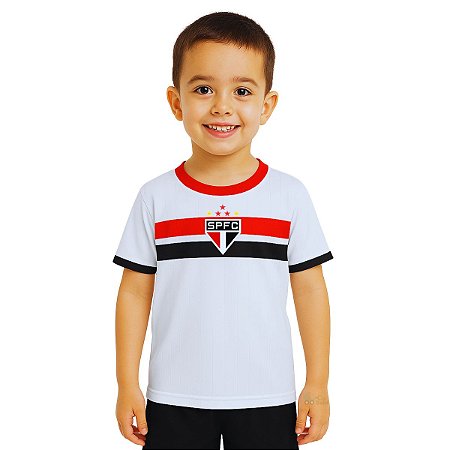 Camiseta São Paulo Infantil Juvenil Stencil Oficial