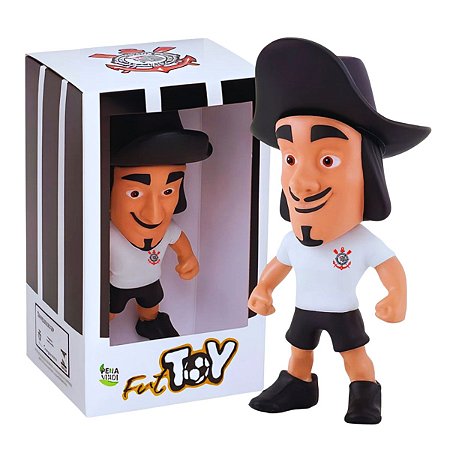 Boneco Mascote Corinthians Mosqueteiro Branco Oficial FutToy
