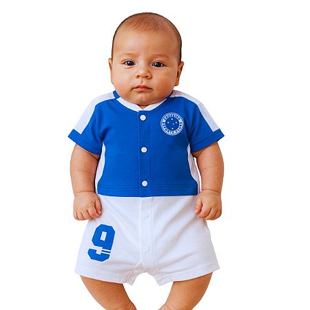Macacão Bebê Cruzeiro Uniforme Curto Artilheiro Oficial