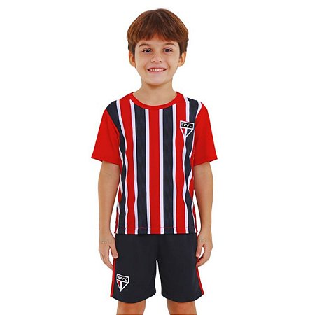 Conjunto Infantil São Paulo Tricolor Mini Craque Oficial