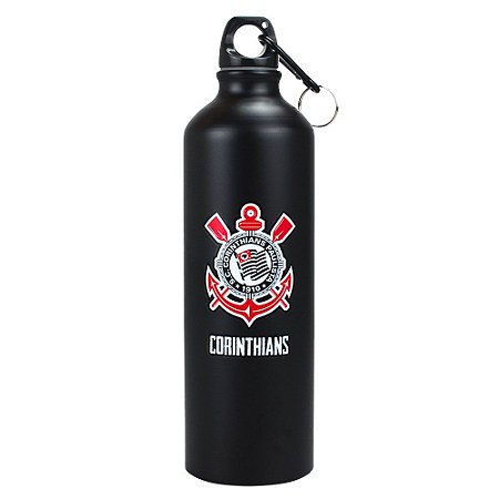 Garrafa de Alumínio Corinthians com Prendedor 750ml