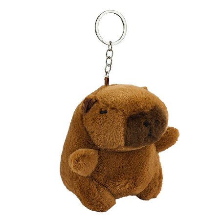 Chaveiro de Pelúcia Capivara Marrom 11cm