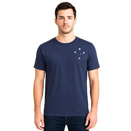 Camisa Cruzeiro Marinho Estrelas Adulto Masculina Oficial