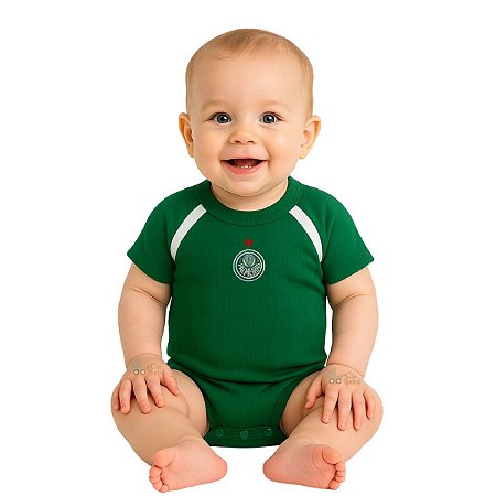 Body Bebê Palmeiras Camisa de Jogo Verde Oficial