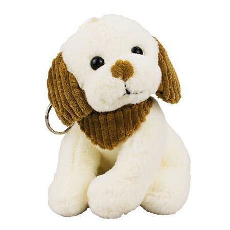 Chaveiro de Pelúcia Cachorrinho Sentado 16cm