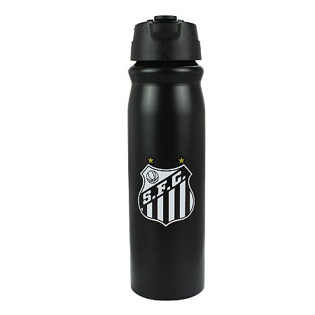 Garrafa Alumínio Com Canudo Santos 650ml Oficial