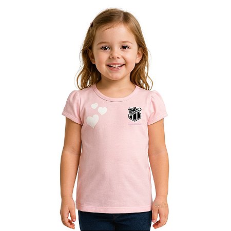 Camisa Infantil Ceará Baby Look Rosa Oficial