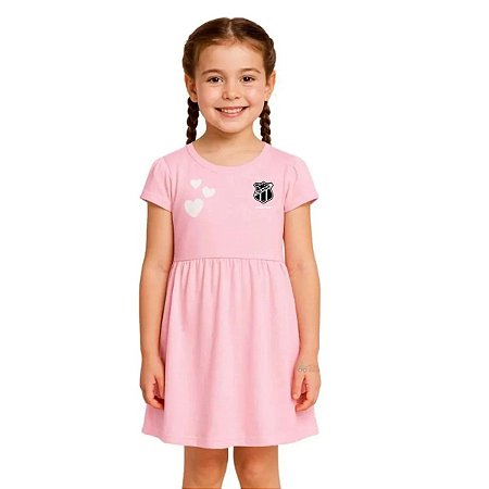 Vestido Ceará Infantil Rosa Torcida Baby