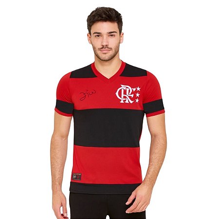 Camisa Flamengo Zico 1981 Adulto 100% Algodão Oficial