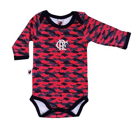 Body Flamengo Camuflado Manga Longa Oficial