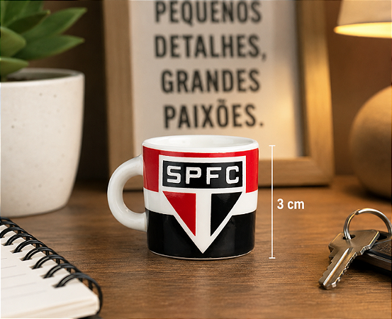 Mini Caneca De Porcelana Decorativa São Paulo 3cm - Oficial