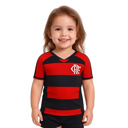 Camisa Flamengo Baby Look Infantil Feminina Listrada Oficial