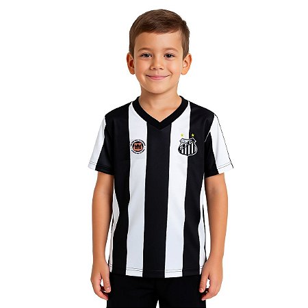 Camiseta Santos Bebê Infantil Juvenil Listrada Oficial