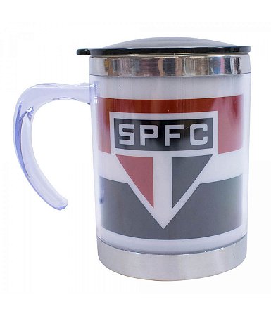 Caneca Térmica Com Tampa São Paulo 450ml