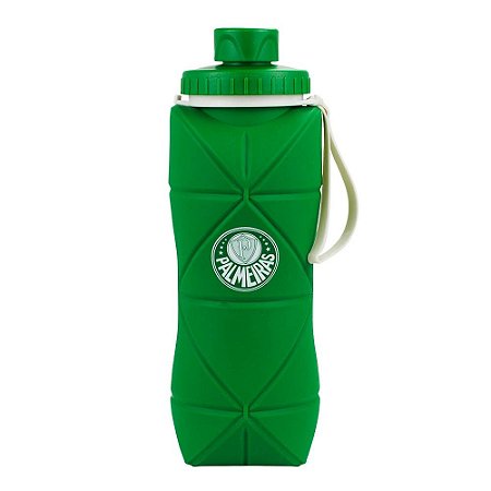 Garrafa Squeeze Dobrável 600ml Palmeiras Oficial