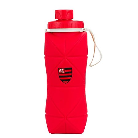 Garrafa Squeeze Dobrável 600ml Flamengo Oficial