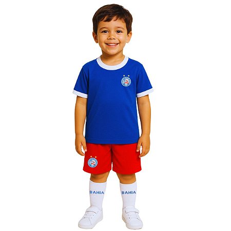 Conjunto Infantil Bahia Uniforme Artilheiro Oficial