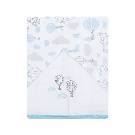 Toalha Fralda Papi Soft C/ Capuz Baloes 1,10x90Cm