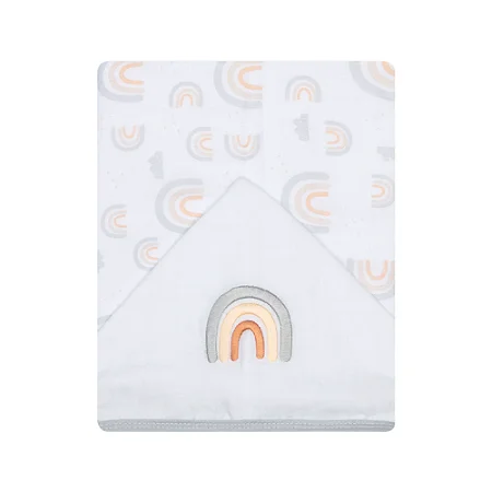 Toalha Fralda Papi Soft C/ Capuz Arco Iris 1,10x90Cm