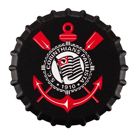 Imã Decorativo de Geladeira Cerâmica Corinthians Oficial
