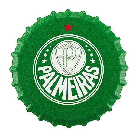 Imã Decorativo de Geladeira Cerâmica Palmeiras Oficial