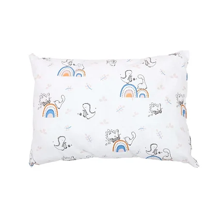 Travesseiro Bebê Branco Dino Esporte 40cm x 28cm Papi