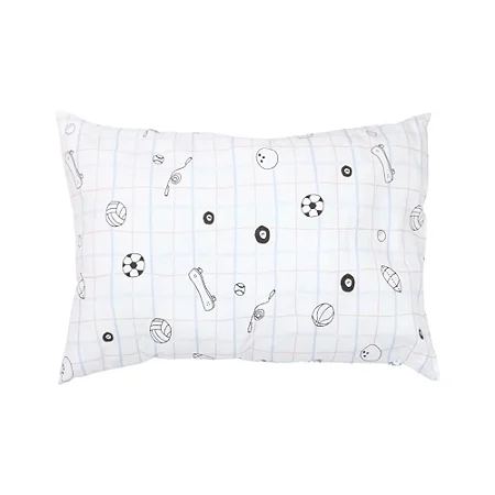 Travesseiro Bebê Branco Esportes Xadrez 40cm x 28cm Papi