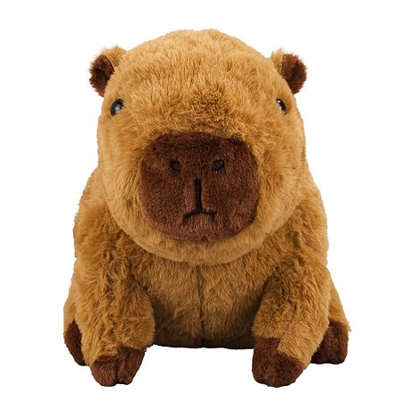 Pelúcia Capivara Sentada Marrom 17cm
