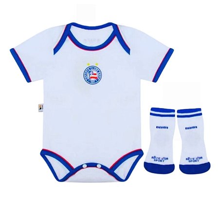 KIt Bebê Bahia Com Body e Meia Oficial