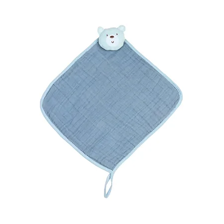 Naninha Soft Premium Com Prendedor De Chupeta Urso 32CmX32Cm