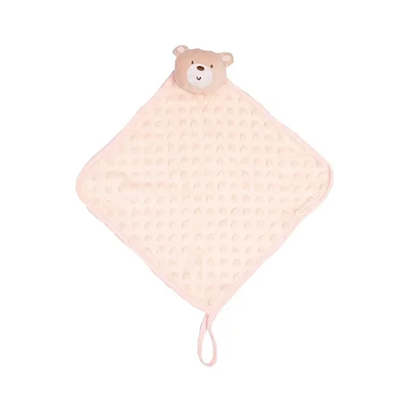 Naninha Soft Premium Com Prendedor De Chupeta Ursa Rosa.