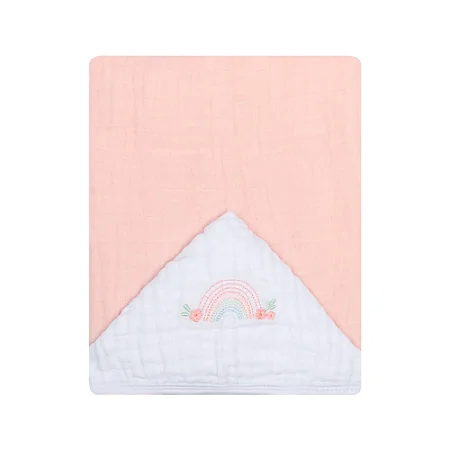 Toalhão De Banho Tinta Com Capuz Bordado 1,05MX80Cm Flores