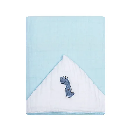 Toalhão De Banho Com Capuz Bordado Dino 1,05MX80Cm