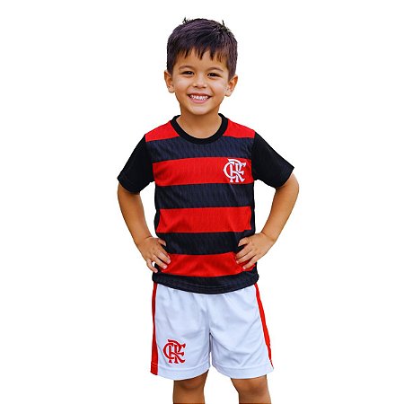 Conjunto Infantil Flamengo Mini Craque Rubro Negro Oficial