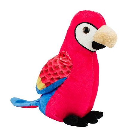 Pelúcia Arara Vermelha 20cm
