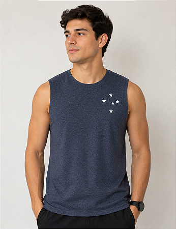 Camisa Regata Cruzeiro Adulto Azul Oficial