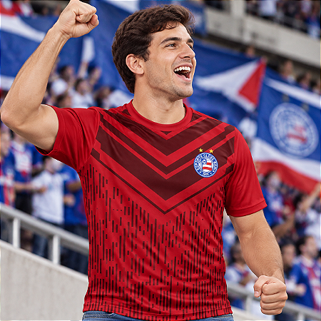 Camisa Bahia Adulto Vermelha Torcedor Energy Oficial