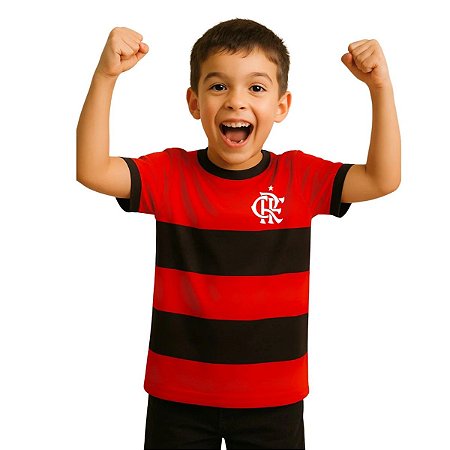 Camiseta Infantil Flamengo Listras Oficial