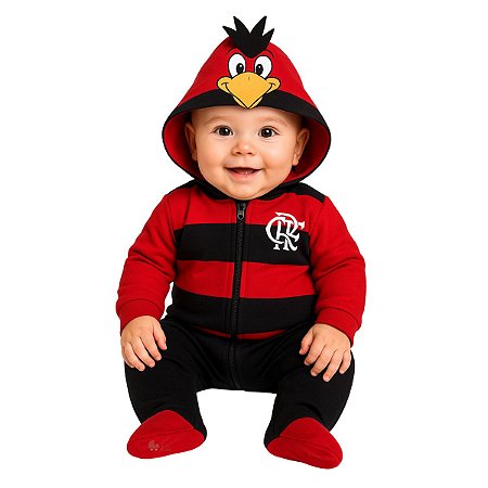 Macacão Bebê Flamengo Mascote Oficial