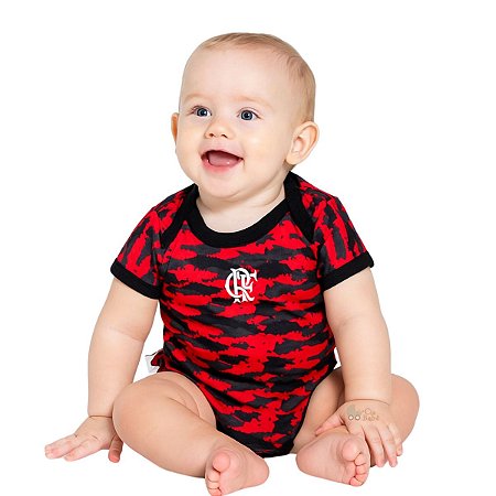 Body Flamengo Camuflado Manga Curta Oficial